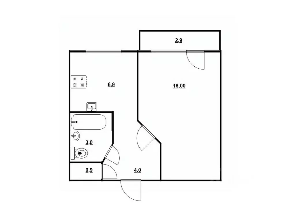 1-к кв. Санкт-Петербург Комендантский просп., 31К3 (30.8 м) - Фото 2