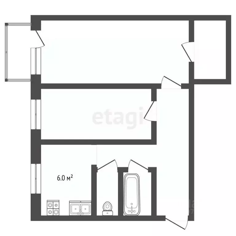 2-к кв. Ярославская область, Рыбинск ул. Луначарского, 29 (45.7 м) - Фото 2
