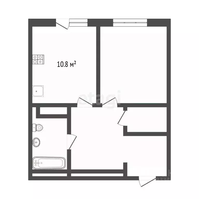 1-к кв. Тюменская область, Тюмень ул. Бакинских Комиссаров, 1 (37.0 м) - Фото 2