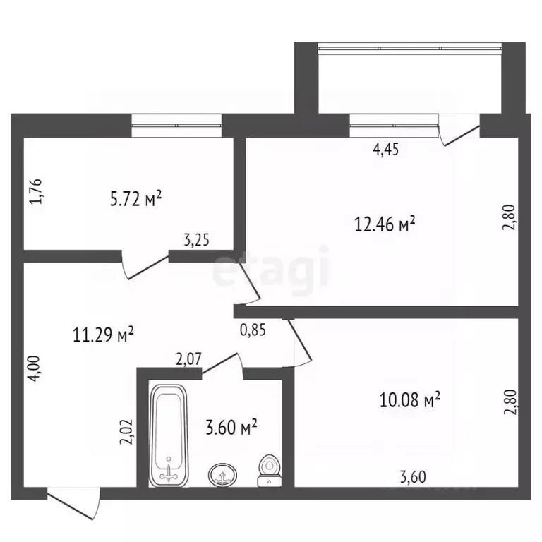 2-к кв. Брянская область, Навлинский район, пос. Синезерки ул. ... - Фото 2