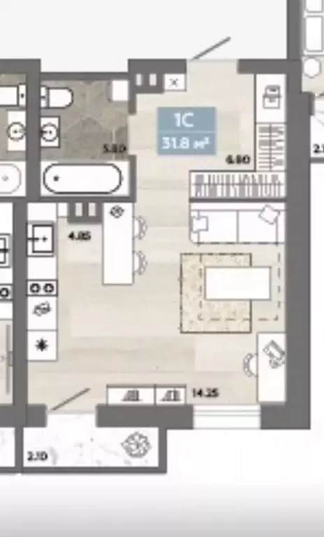 Студия Новосибирская область, Новосибирск Комбинатский пер., 3 (31.0 ... - Фото 0