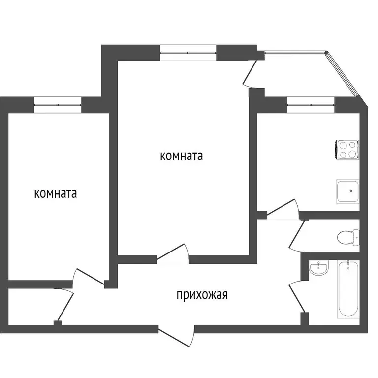 Квартира, 2 комнаты, 60.2 м - Фото 0