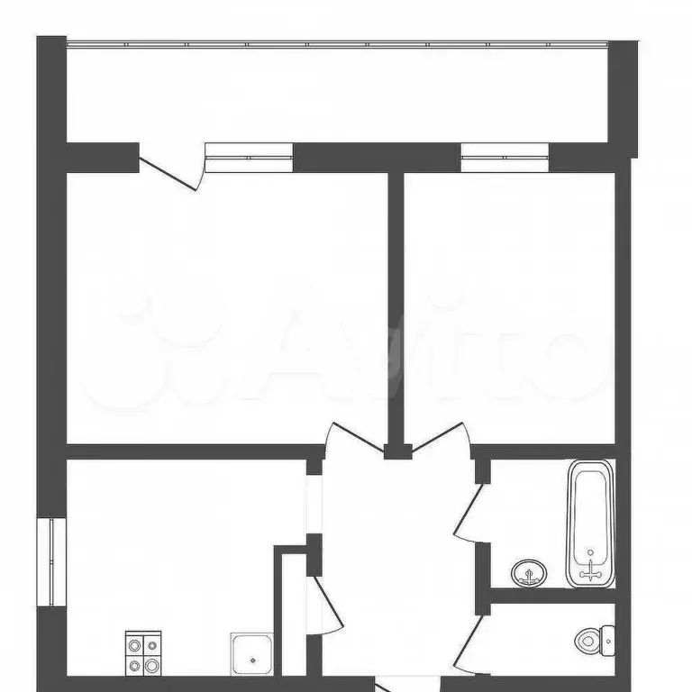 2-к. квартира, 46 м, 1/9 эт. - Фото 0
