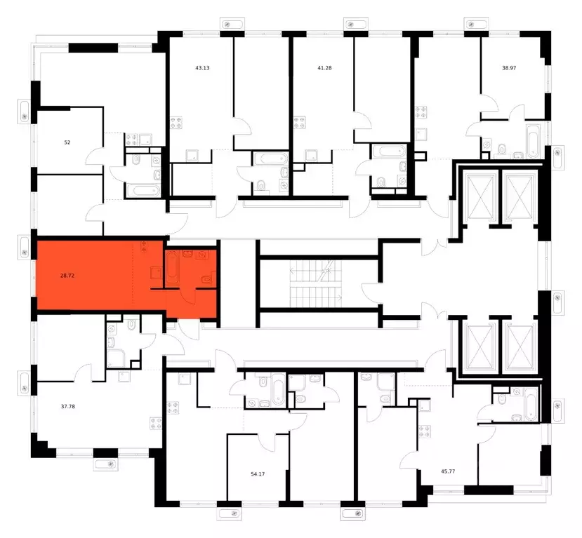 Студия Москва проезд Проектируемый № 990 (28.72 м) - Фото 2