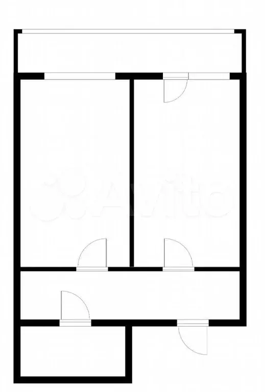1-к. квартира, 34,6 м, 5/5 эт. - Фото 0
