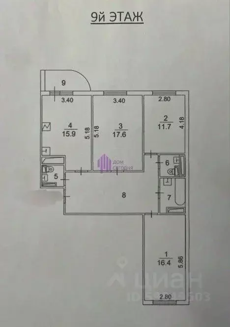 3-к кв. Московская область, Балашиха бул. Горенский, 5 (88.5 м) - Фото 1