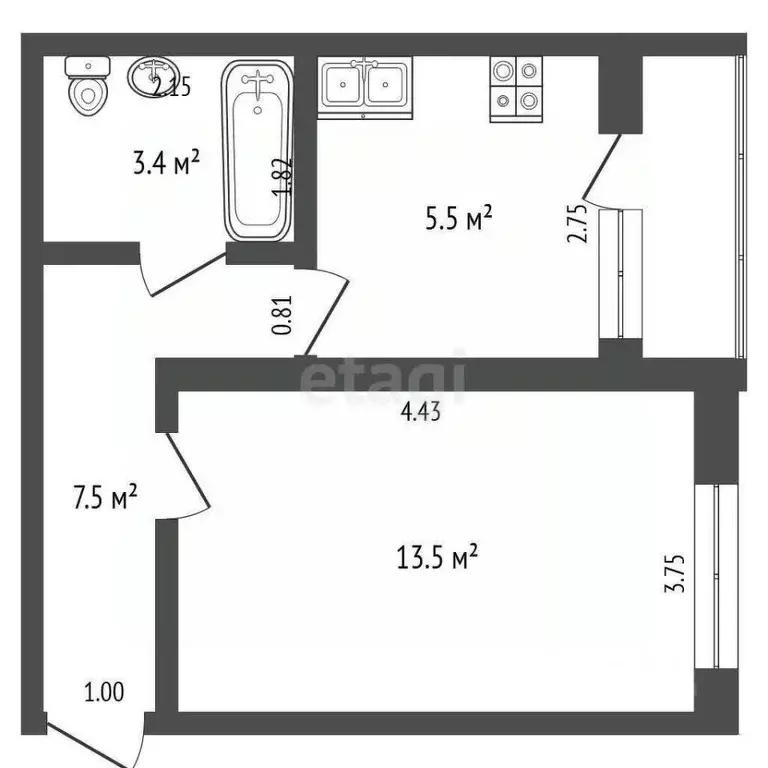 1-к кв. Нижегородская область, Выкса городской округ, Шиморское рп ул. ... - Фото 2