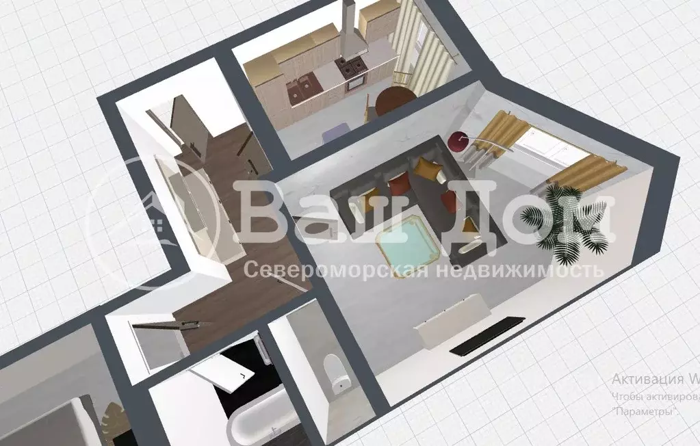 2-к кв. Мурманская область, Североморск  (48.0 м) - Фото 2