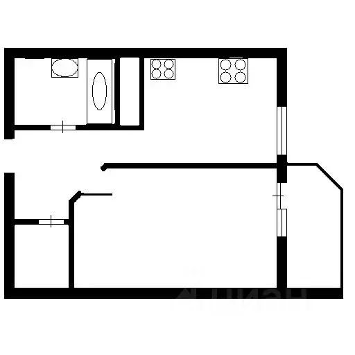 1-к кв. Воронежская область, Воронеж ул. Суворова, 122А (38.9 м) - Фото 2