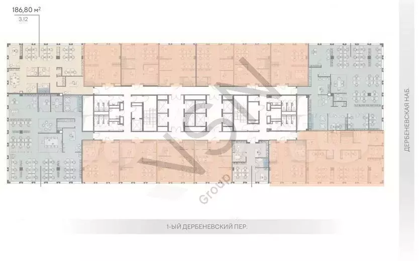 БЦ класса А+ офис 186 м2 - Фото 1