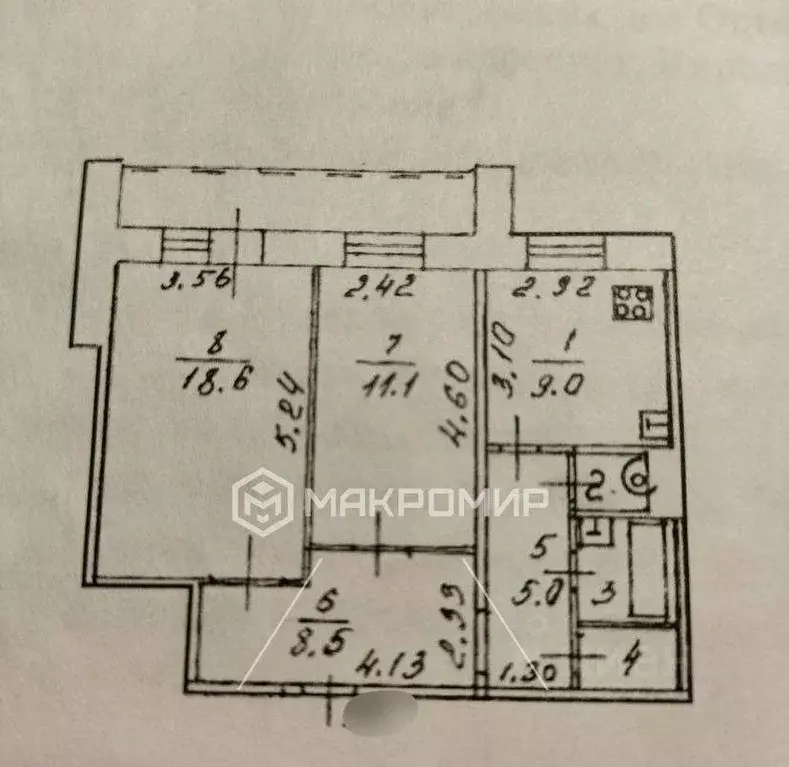 2-к кв. Кировская область, Киров ул. МОПРА, 1а (60.6 м) - Фото 2
