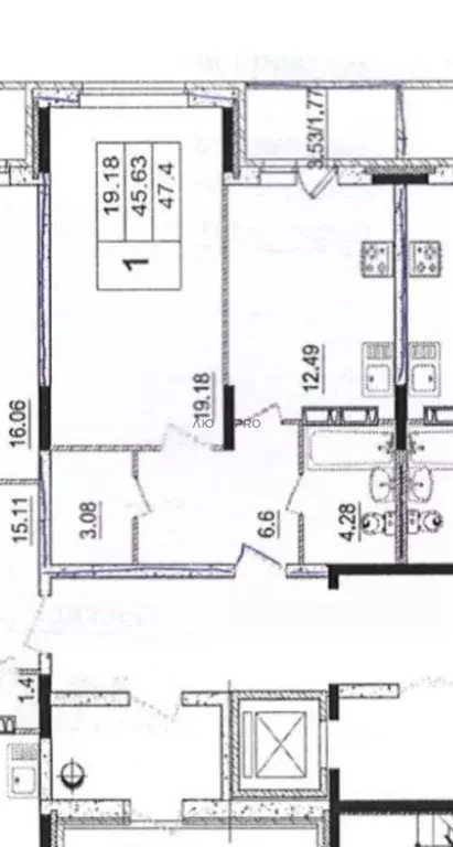 1-к кв. Ярославская область, Ярославль проезд 2-й Брагинский, 6 (45.4 ... - Фото 2
