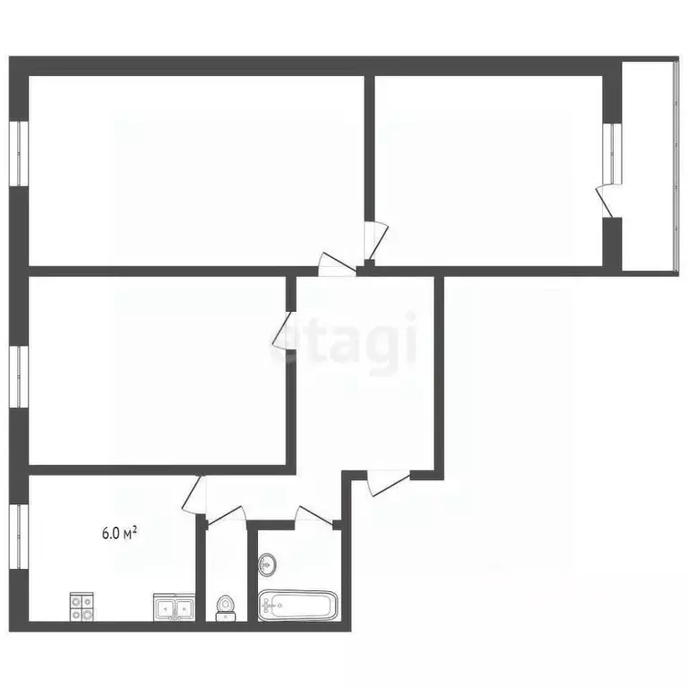 3-к кв. Московская область, Химки Куркинское ш., 6 (60.0 м) - Фото 0