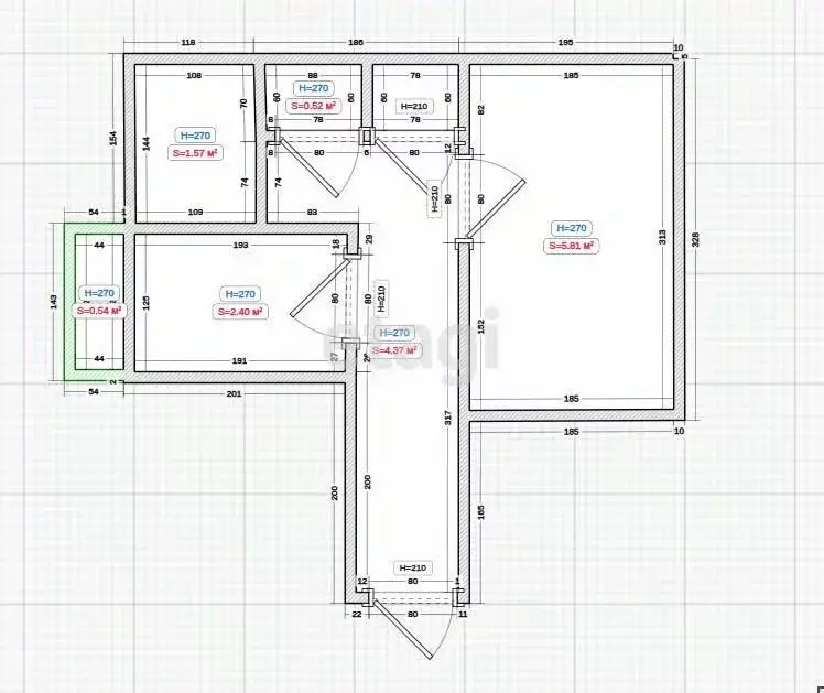 3-к кв. Костромская область, Кострома Профсоюзная ул., 13а (59.9 м) - Фото 2