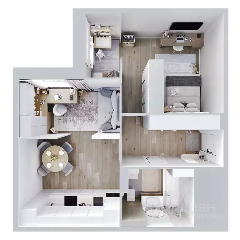 2-к кв. Пермский край, Пермь Парковый просп., 24 (51.6 м) - Фото 2