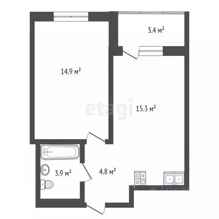 1-к кв. Калужская область, Калуга ул. Комфортная, 19 (39.9 м) - Фото 1