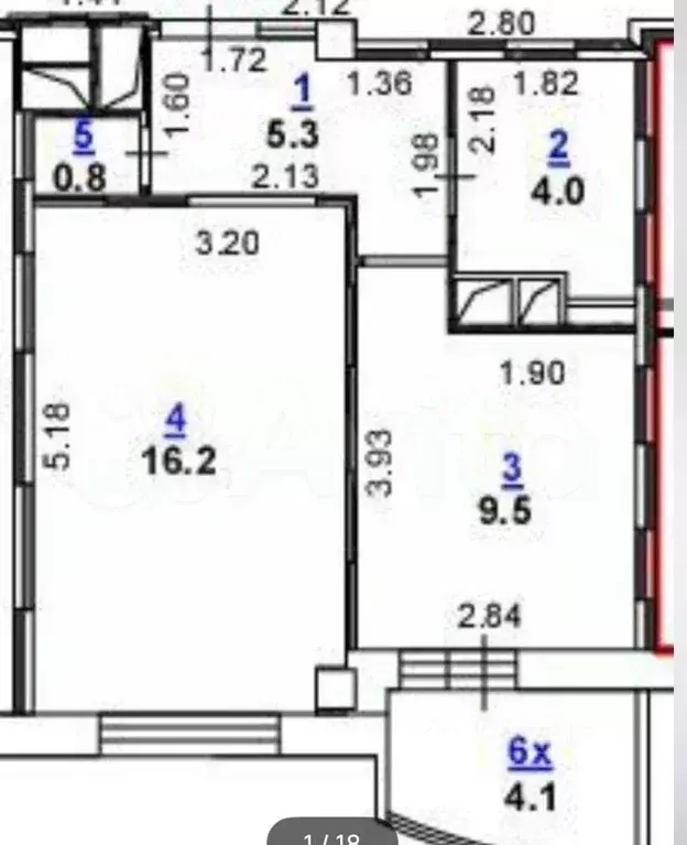 1-к кв. Ростовская область, Ростов-на-Дону Университетский пер., 137с2 ... - Фото 2