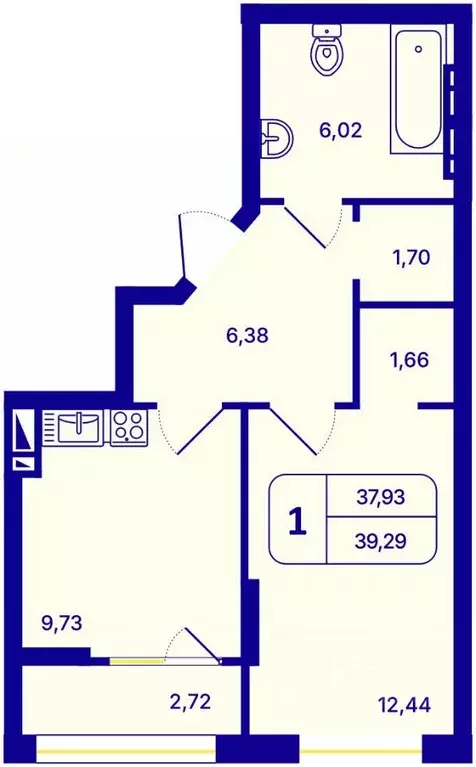 1-к кв. Новосибирская область, Новосибирск Северо-Чемской жилмассив, ... - Фото 1