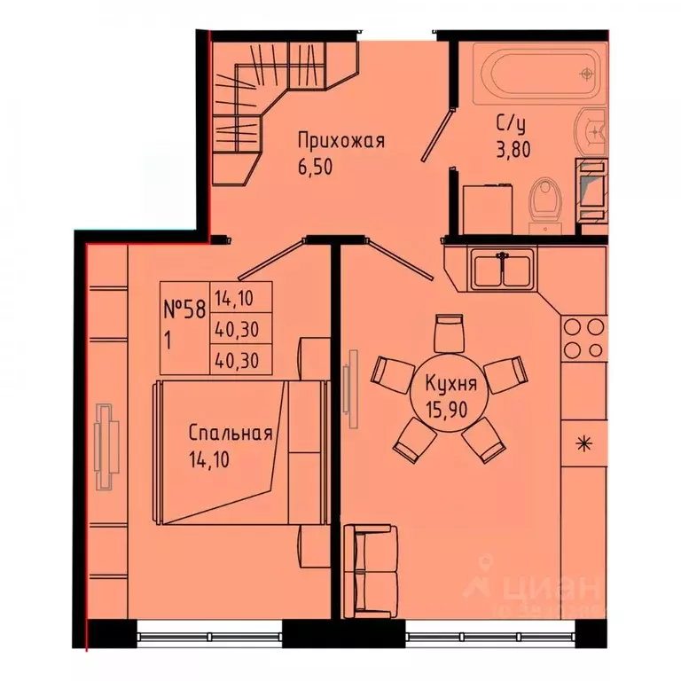 1-к кв. Ленинградская область, Коммунар г. Гатчинский муниципальный ... - Фото 1