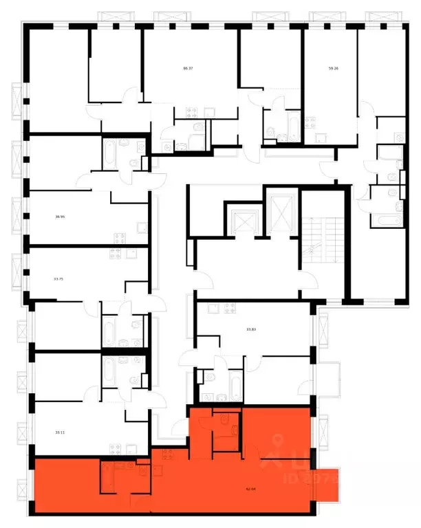 2-к кв. Бурятия, Улан-Удэ ул. Шмидта, 37А (62.04 м) - Фото 2