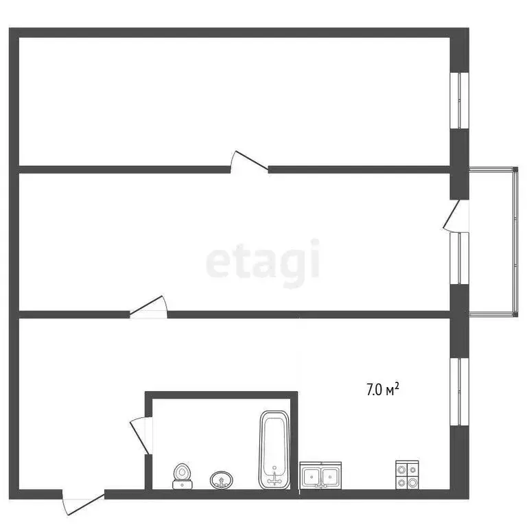 2-комнатная квартира: Видное, Советская улица, 4 (46.3 м) - Фото 0