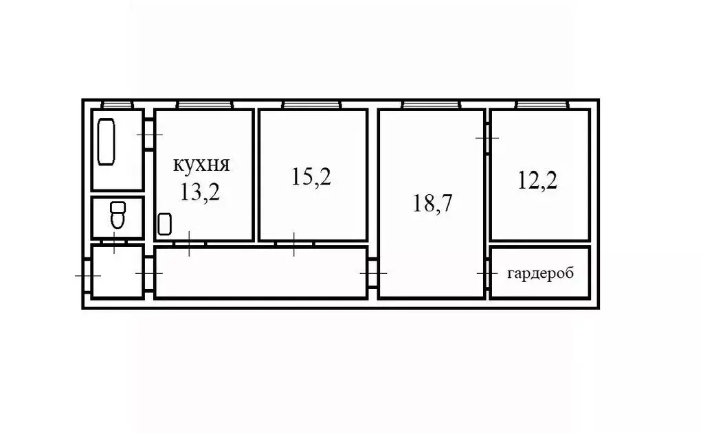 3-к кв. Томская область, Томск ул. Северный Городок, 59 (76.9 м) - Фото 2