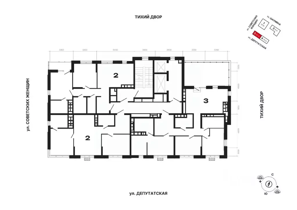 2-к кв. Свердловская область, Екатеринбург ул. Шаумяна, 11 (65.68 м) - Фото 2