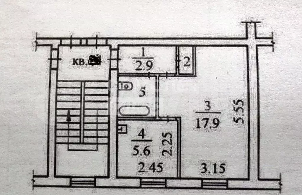 1-к. квартира, 30 м, 2/4 эт. - Фото 0