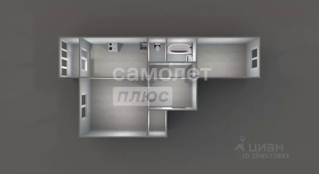 2-к кв. Московская область, Подольск проезд Флотский, 7 (55.6 м) - Фото 2