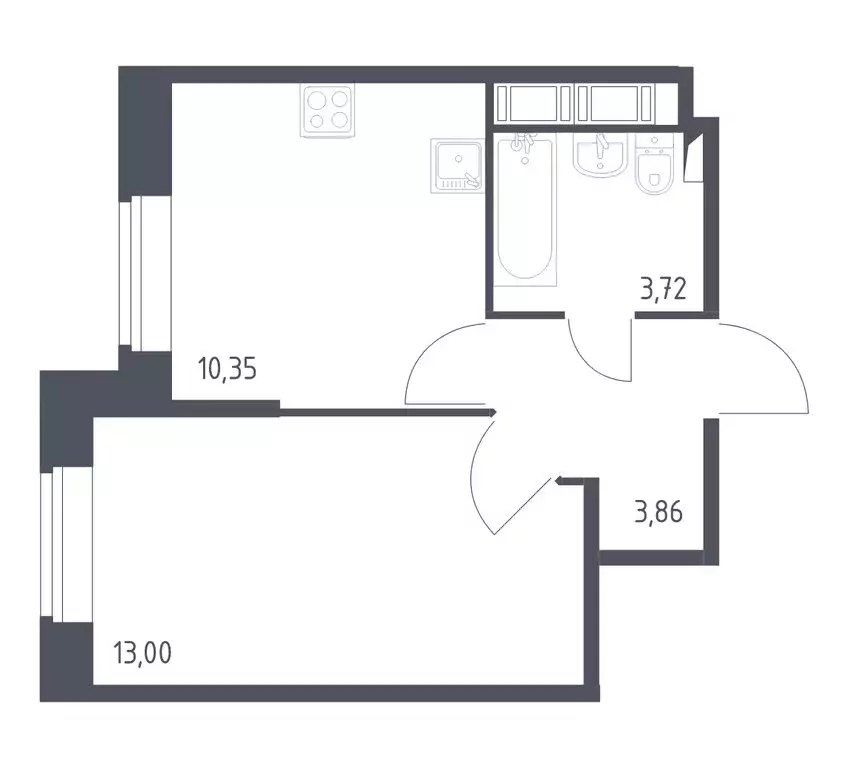1-комнатная квартира: Колпино, улица Севастьянова, 34к1 (30.9 м) - Фото 1