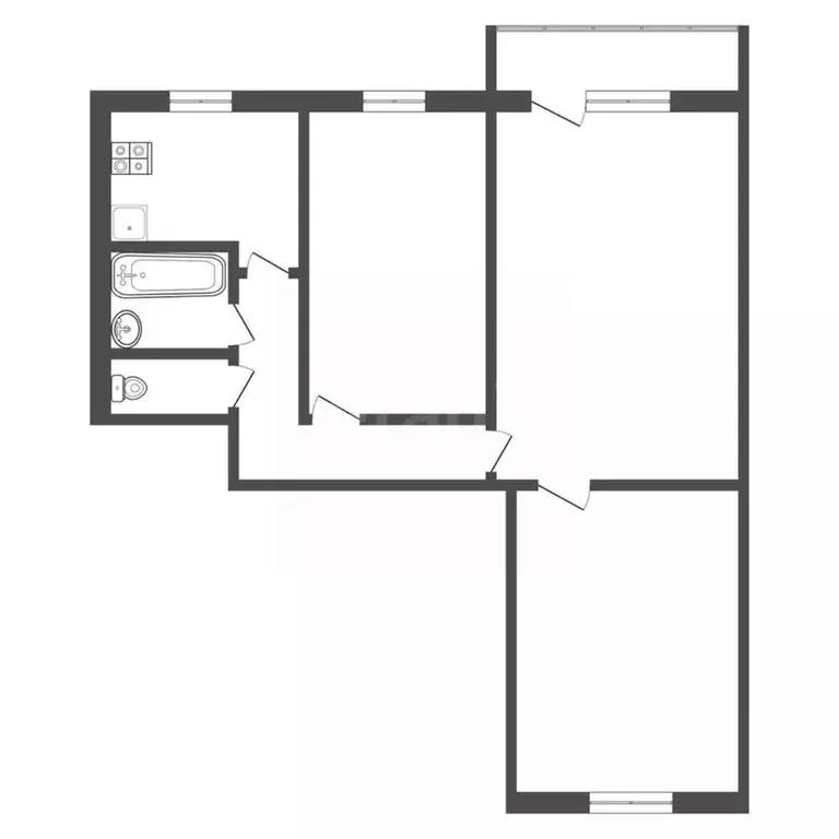 3-к кв. Тульская область, Болохово Киреевский район, ул. Ленина, 17 ... - Фото 2