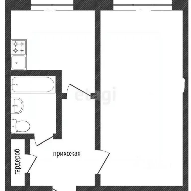 1-к кв. Калужская область, Калуга Карачевская ул., 21 (20.9 м) - Фото 1