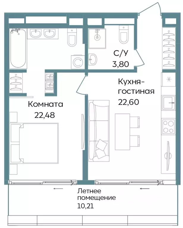 2-к кв. Крым, Саки ул. Морская (59.09 м) - Фото 0