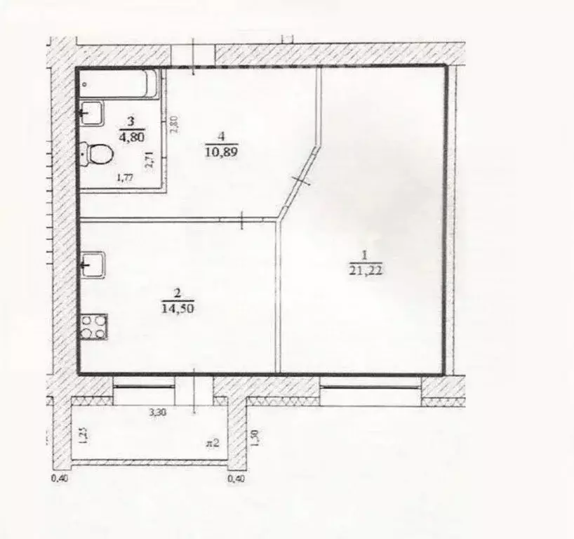 1-комнатная квартира: Ульяновск, улица Киндяковых, 34 (50 м) - Фото 2