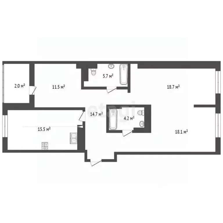 3-к кв. Татарстан, Набережные Челны ул. Николая Иванцова, 9 (88.4 м) - Фото 2