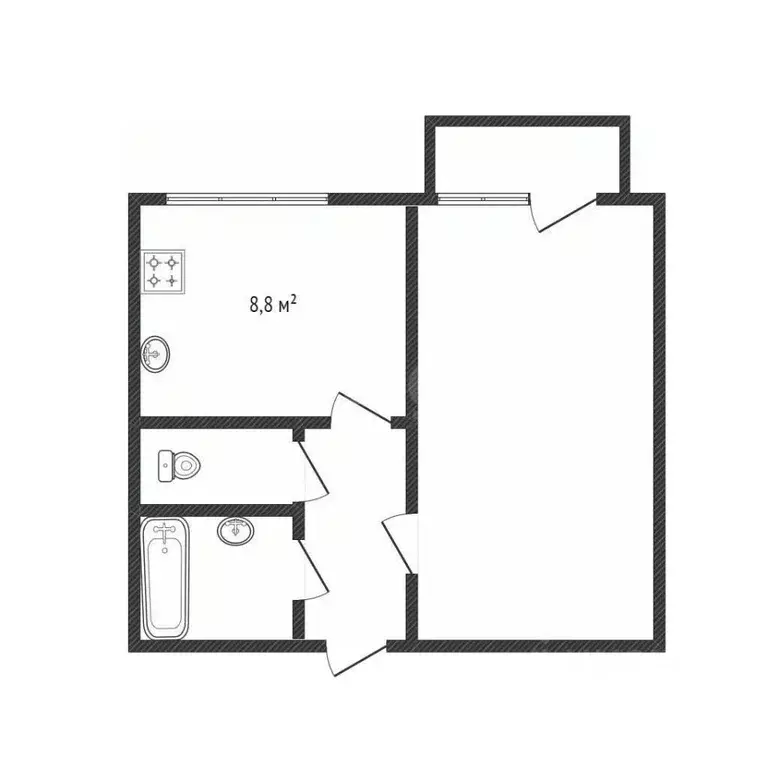 1-к кв. Белгородская область, Белгород Славянская ул., 7 (35.0 м) - Фото 2
