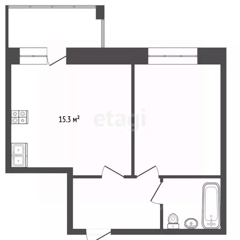 1-к кв. Вологодская область, Вологда Осановский проезд, 33 (35.9 м) - Фото 2