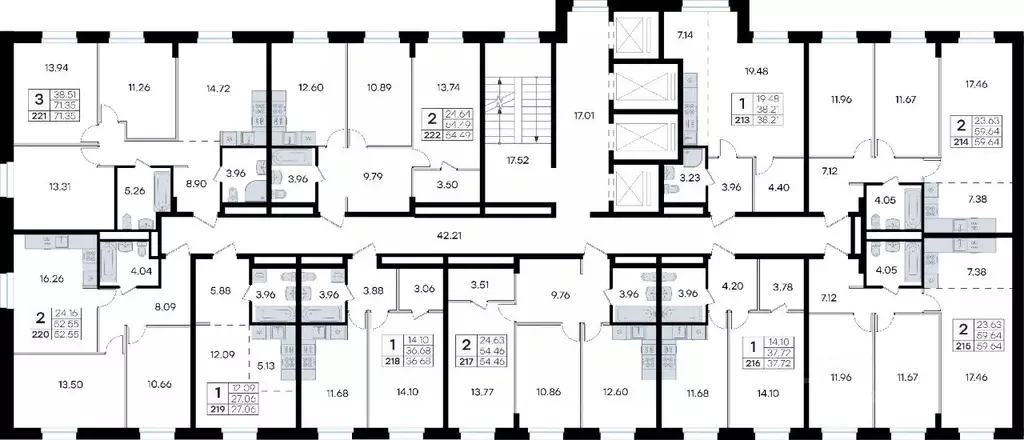 2-к кв. Приморский край, Владивосток ул. Тухачевского (54.49 м) - Фото 2