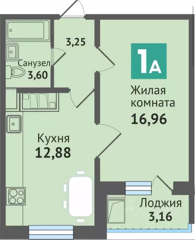 1-к кв. Марий Эл, Медведево городское поселение, Медведево пгт ул. ... - Фото 2