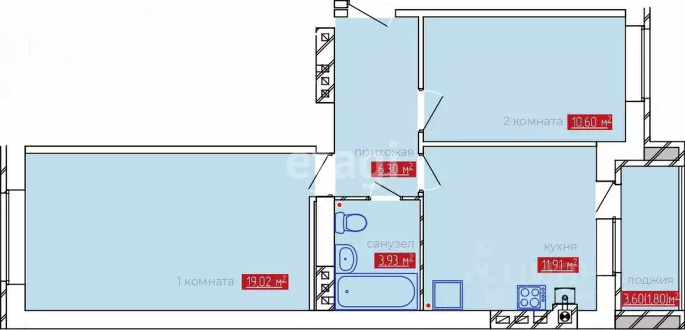 3-к кв. Ивановская область, Иваново Московский мкр,  (79.4 м) - Фото 0