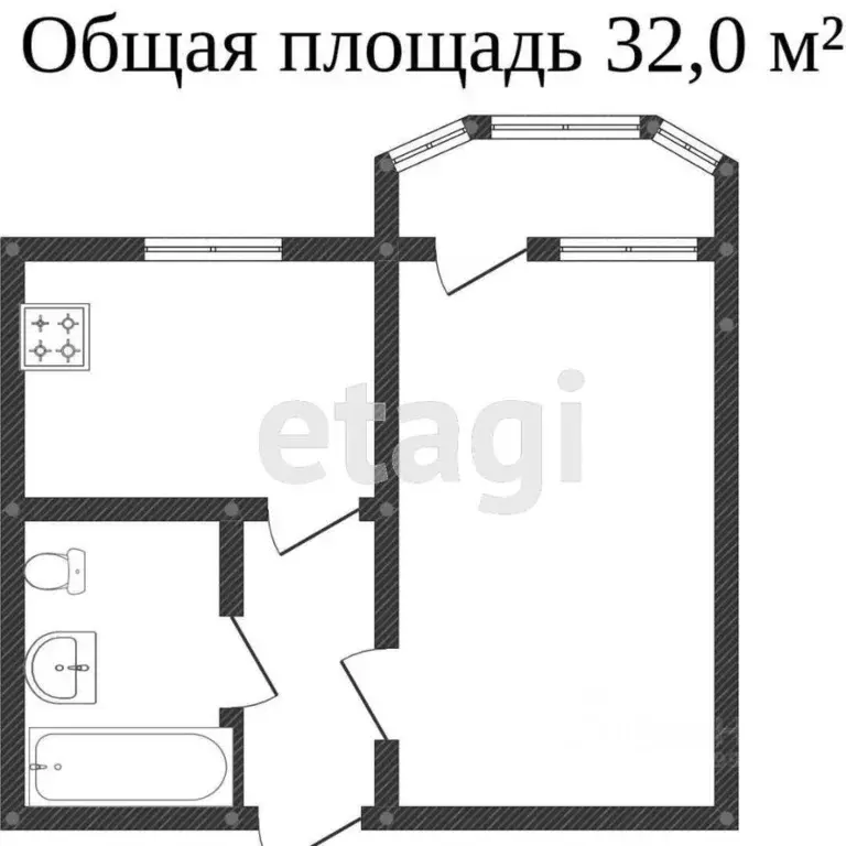 1-к кв. Саратовская область, Саратов Шелковичная ул., 206 (32.2 м) - Фото 1