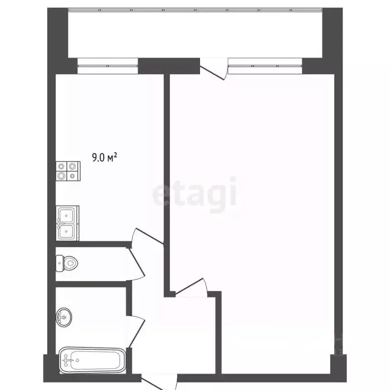 1-к кв. Москва ул. Большая Якиманка, 19 (42.1 м) - Фото 2