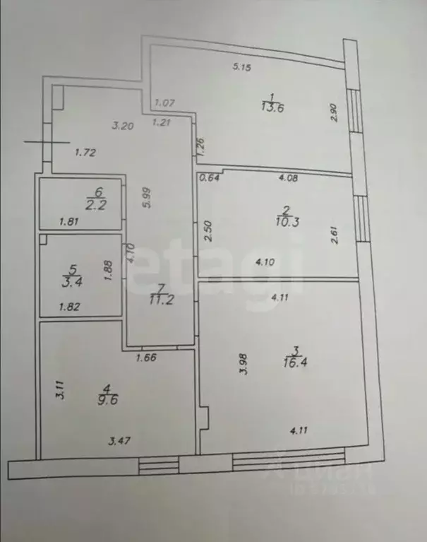 3-к кв. Татарстан, Казань ул. Абубекира Терегулова, 10А (66.7 м) - Фото 2
