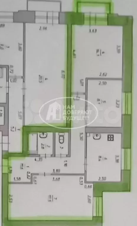 3-к. квартира, 63,9 м, 3/4 эт. - Фото 0
