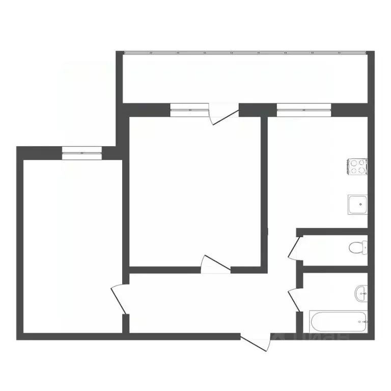 2-к кв. Тюменская область, Тюмень ул. Ленина, 57 (48.8 м) - Фото 1