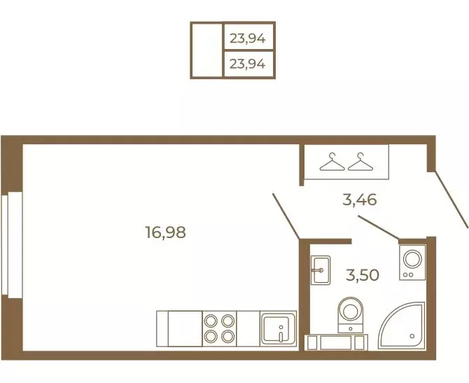 Квартира-студия: Сертолово, ЖК Новая История (23.94 м) - Фото 1