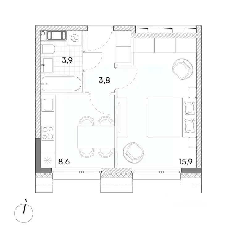 1-к кв. Москва, Москва, Зеленоград ул. Александровка, 6 (32.2 м) - Фото 0