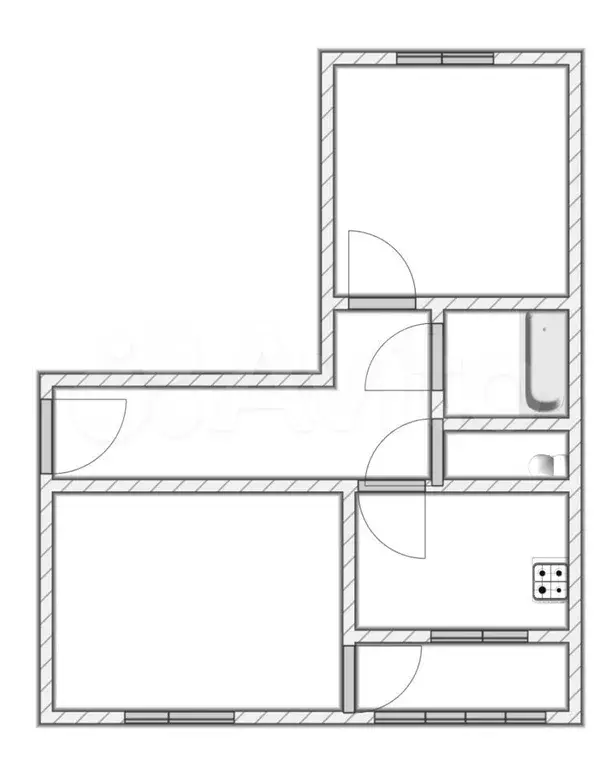 2-к. квартира, 47 м, 4/5 эт. - Фото 0