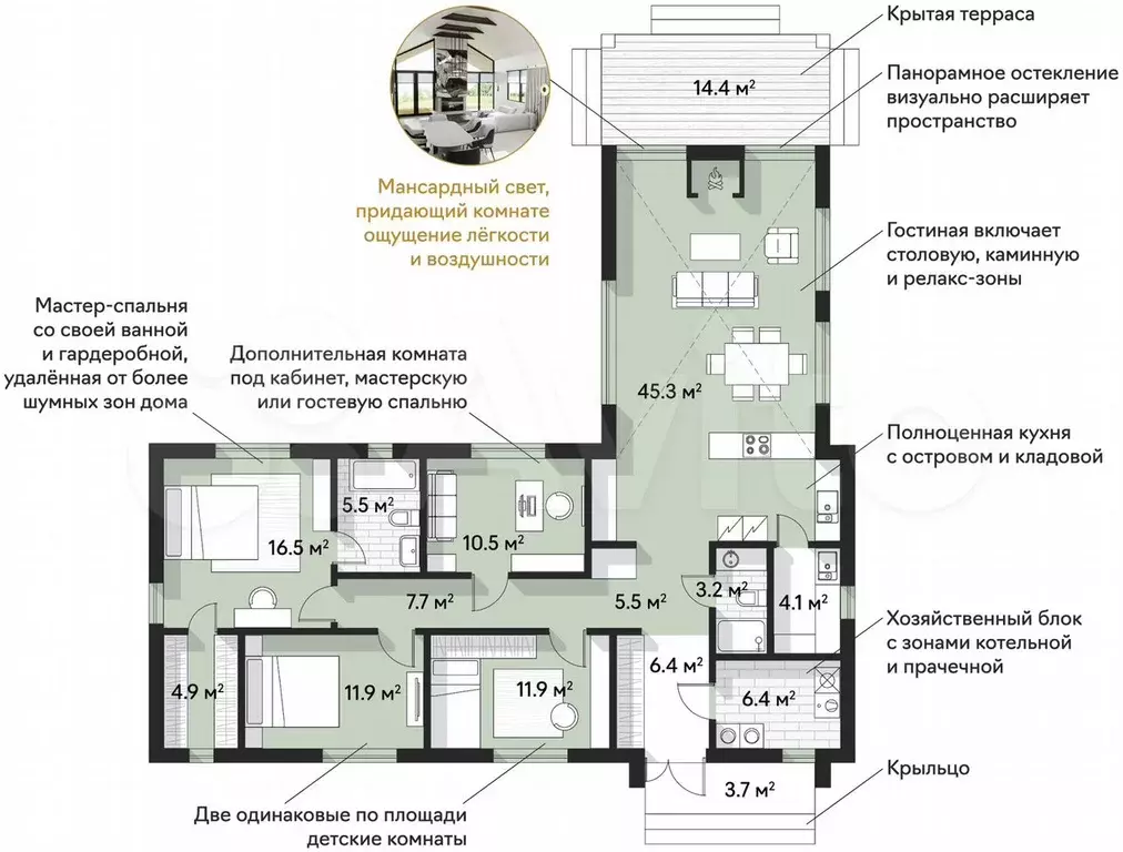 Дом 158 м на участке 10 сот. - Фото 1