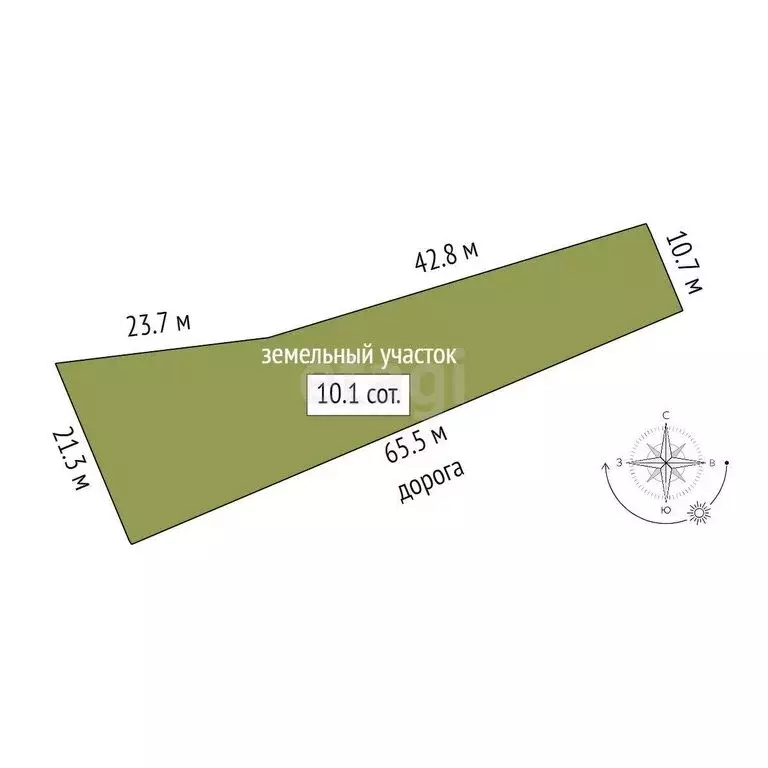 Участок в Республика Башкортостан, Бураевский сельсовет (10.1 м) - Фото 0